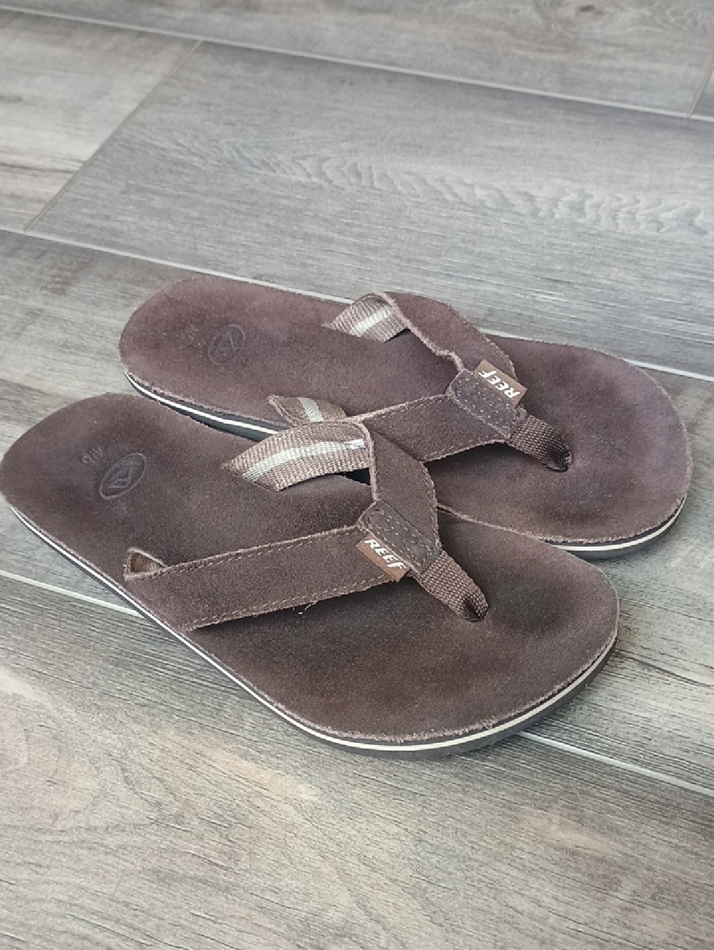 Reef Kids Brown Suede Flip Flops